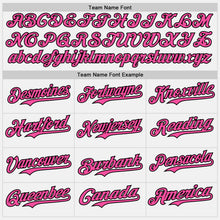 Charger l&#39;image dans la galerie, Custom White Pink Pinstripe Black Authentic Two Tone Baseball Jersey
