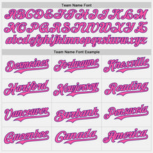 Charger l&#39;image dans la galerie, Custom White Pink Pinstripe Purple Authentic Two Tone Baseball Jersey

