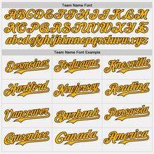 Charger l&#39;image dans la galerie, Custom White Gold Pinstripe Brown Authentic Two Tone Baseball Jersey
