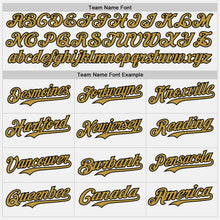 Charger l&#39;image dans la galerie, Custom White Old Gold Pinstripe Black Authentic Two Tone Baseball Jersey
