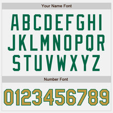 Charger l&#39;image dans la galerie, Custom White Old Gold Pinstripe Kelly Green Authentic Two Tone Baseball Jersey
