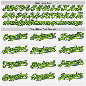 Custom White Neon Green Pinstripe Navy Authentic Two Tone Baseball Jersey