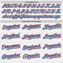 Charger l&#39;image dans la galerie, Custom White Sky Blue Pinstripe Red Authentic Two Tone Baseball Jersey
