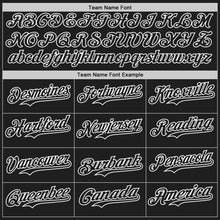 Load image into Gallery viewer, Custom Black White Pinstripe White Authentic Two Tone Baseball Jersey
