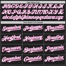 Load image into Gallery viewer, Custom Black Pink Pinstripe White Authentic Two Tone Baseball Jersey
