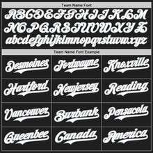 Load image into Gallery viewer, Custom Black Gray Pinstripe White Authentic Two Tone Baseball Jersey
