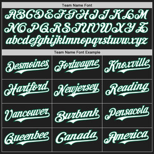 Custom Black Kelly Green Pinstripe White Authentic Two Tone Baseball Jersey