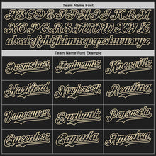 Load image into Gallery viewer, Custom Black Cream Pinstripe Cream Authentic Two Tone Baseball Jersey
