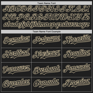 Custom Black Cream Pinstripe Cream Authentic Two Tone Baseball Jersey