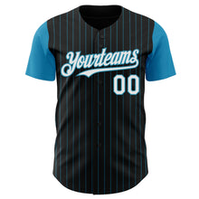 Load image into Gallery viewer, Custom Black Panther Blue Pinstripe White Authentic Two Tone Baseball Jersey
