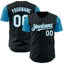 Load image into Gallery viewer, Custom Black Panther Blue Pinstripe White Authentic Two Tone Baseball Jersey
