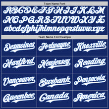 Load image into Gallery viewer, Custom Royal Light Blue Pinstripe White Authentic Two Tone Baseball Jersey
