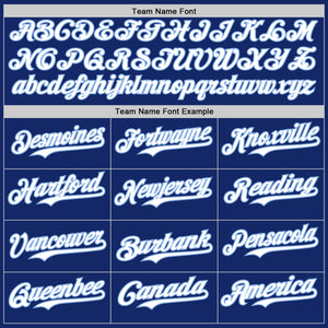 Custom Royal Light Blue Pinstripe White Authentic Two Tone Baseball Jersey