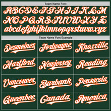 Load image into Gallery viewer, Custom Green Orange Pinstripe White Authentic Two Tone Baseball Jersey
