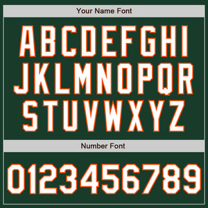 Custom Green Orange Pinstripe White Authentic Two Tone Baseball Jersey