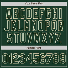Load image into Gallery viewer, Custom Green Cream Pinstripe Cream Authentic Two Tone Baseball Jersey

