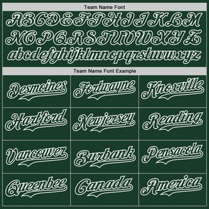Custom Green White Pinstripe White Authentic Two Tone Baseball Jersey