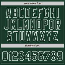 Load image into Gallery viewer, Custom Green White Pinstripe White Authentic Two Tone Baseball Jersey
