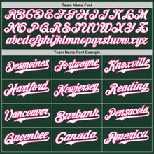 Load image into Gallery viewer, Custom Green Pink Pinstripe White Authentic Two Tone Baseball Jersey
