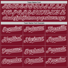 Load image into Gallery viewer, Custom Crimson White Pinstripe White Authentic Two Tone Baseball Jersey
