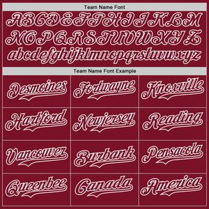 Custom Crimson White Pinstripe White Authentic Two Tone Baseball Jersey