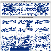Charger l'image dans la galerie, Custom White Royal Splatter Camo Two Tone Authentic Baseball Jersey
