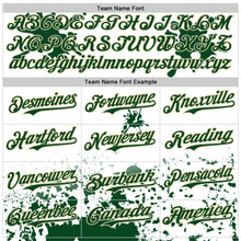 Load image into Gallery viewer, Custom White Green-Cream Splatter Camo Two Tone Authentic Baseball Jersey
