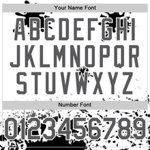 Load image into Gallery viewer, Custom White Steel Gray-Black Splatter Camo Two Tone Authentic Baseball Jersey
