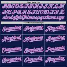 Load image into Gallery viewer, Custom Navy Light Blue-Pink Digital Camo Two Tone Authentic Baseball Jersey
