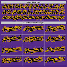 Charger l'image dans la galerie, Custom Purple Black-Gold Digital Camo Two Tone Authentic Baseball Jersey
