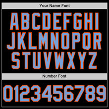 Load image into Gallery viewer, Custom Black Powder Blue Orange-White Digital Camo Two Tone Authentic Baseball Jersey
