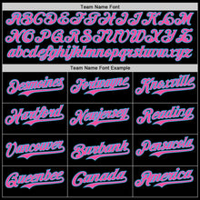 Charger l'image dans la galerie, Custom Black Pink Sky Blue-White Digital Camo Two Tone Authentic Baseball Jersey
