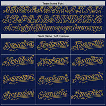 Load image into Gallery viewer, Custom Navy Old Gold Red-White Digital Camo Two Tone Authentic Baseball Jersey

