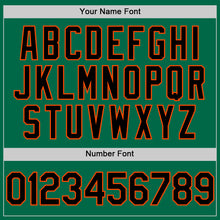 Load image into Gallery viewer, Custom Kelly Green Black Orange-White Digital Camo Two Tone Authentic Baseball Jersey
