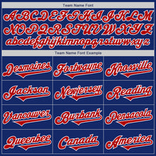 Load image into Gallery viewer, Custom Royal Red Black-White Two Tone Authentic Baseball Jersey
