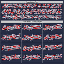 Laden Sie das Bild in den Galerie-Viewer, Custom Navy Camo Red-White Authentic Two Tone Baseball Jersey
