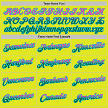 Загрузить изображение в средство просмотра галереи, Custom Neon Yellow Pink Kelly Green-Lakes Blue Gradient Two Tone Performance T-Shirt
