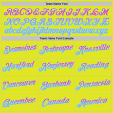 Load image into Gallery viewer, Custom Neon Yellow Pink Light Blue-Ice Blue Gradient Two Tone Performance T-Shirt
