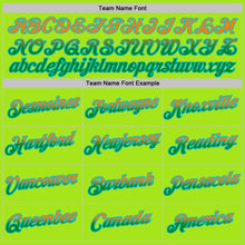 Загрузить изображение в средство просмотра галереи, Custom Neon Green Bay Orange Grass Green-Lakes Blue Gradient Two Tone Performance T-Shirt
