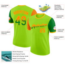 Загрузить изображение в средство просмотра галереи, Custom Neon Green Bay Orange Grass Green-Yellow Gradient Two Tone Performance T-Shirt
