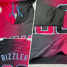 Charger l&#39;image dans la galerie, Custom Stitched Black Pink-Light Blue Gradient Fashion Sports Pullover Sweatshirt Hoodie
