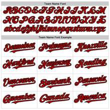 Load image into Gallery viewer, Custom White Black Pinstripe Red Authentic Sleeveless Baseball Jersey
