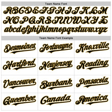 Load image into Gallery viewer, Custom White Black Pinstripe Old Gold Authentic Sleeveless Baseball Jersey
