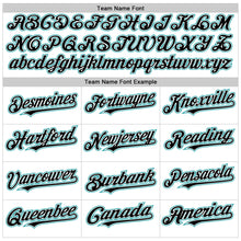 Load image into Gallery viewer, Custom White Black Pinstripe Teal Authentic Sleeveless Baseball Jersey
