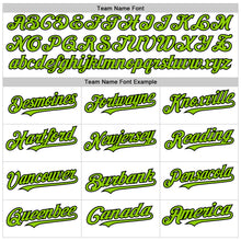 Load image into Gallery viewer, Custom White Black Pinstripe Neon Green Authentic Sleeveless Baseball Jersey

