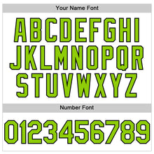 Load image into Gallery viewer, Custom White Black Pinstripe Neon Green Authentic Sleeveless Baseball Jersey

