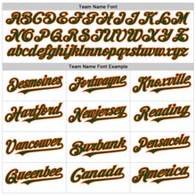 Load image into Gallery viewer, Custom White Green Pinstripe Orange Authentic Sleeveless Baseball Jersey
