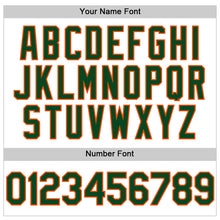 Load image into Gallery viewer, Custom White Green Pinstripe Orange Authentic Sleeveless Baseball Jersey

