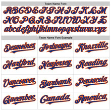 Load image into Gallery viewer, Custom White Royal Pinstripe Orange Authentic Sleeveless Baseball Jersey
