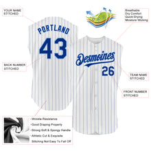 Загрузить изображение в средство просмотра галереи, Custom White Royal Pinstripe Light Blue Authentic Sleeveless Baseball Jersey
